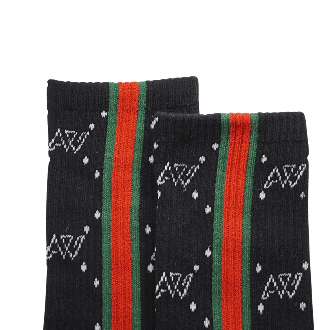AW Unisex 'NG' Stripe Micro Crew Sock