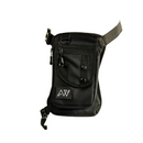 AW Men's Tactical Leg Pouch In Waterproof Black Oxford Canvas