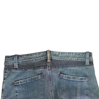 D.K.SHIN 'Beverly Hills' Stretch Selvedge Moto Jeans belt loop embellish-All Weather Selvedge