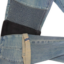 D.K.SHIN 'Beverly Hills' Stretch Selvedge Moto Jeans ribstitch leather -All Weather Selvedge